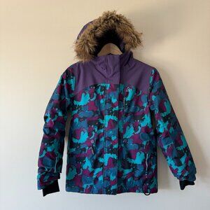 Ripzone | Girls Colourful Camo Winter Ski Jacket - Size M